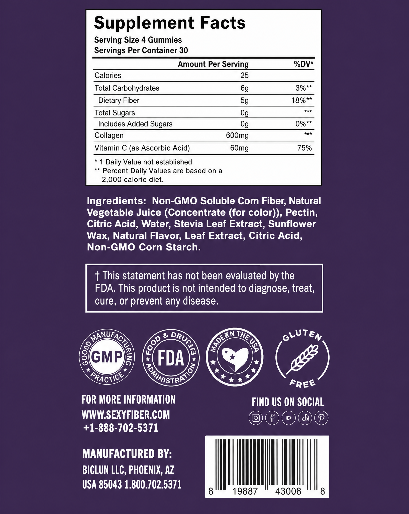 SEXY FIBER GUMMIES + COLLAGEN